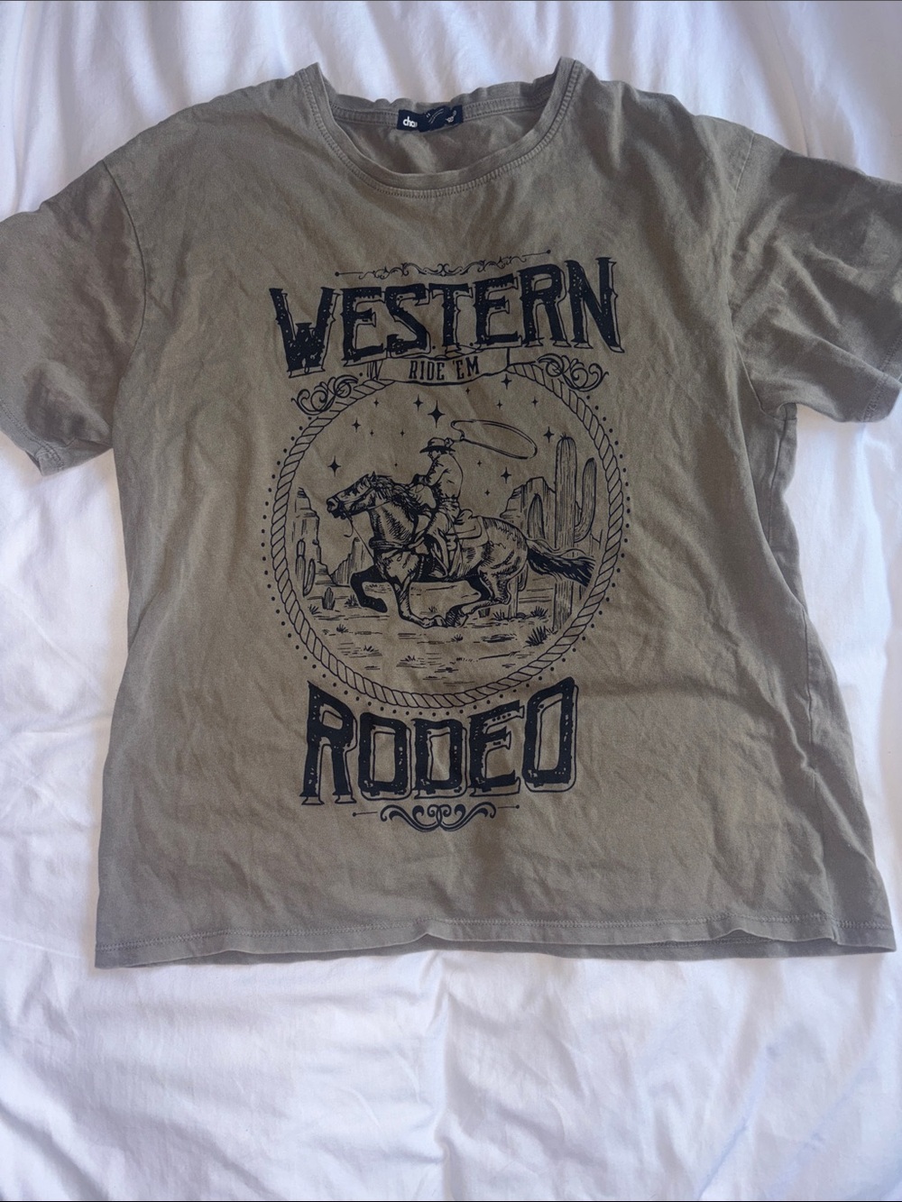 Olive Green Western Rodeo Graphic Tee